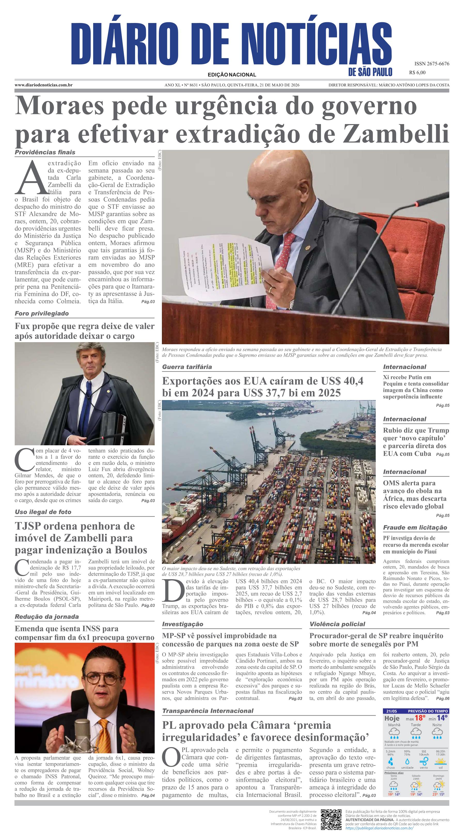Capa do Jornal