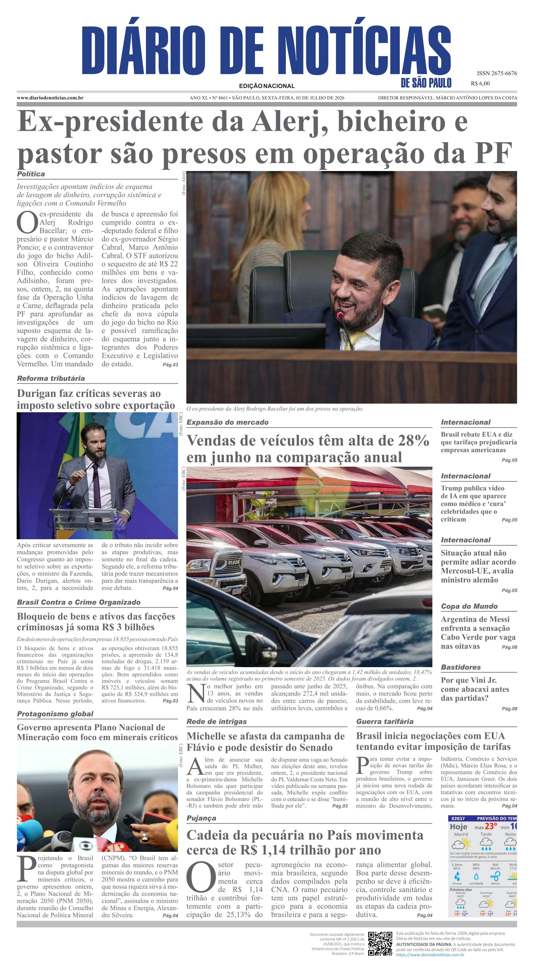 Capa do Jornal