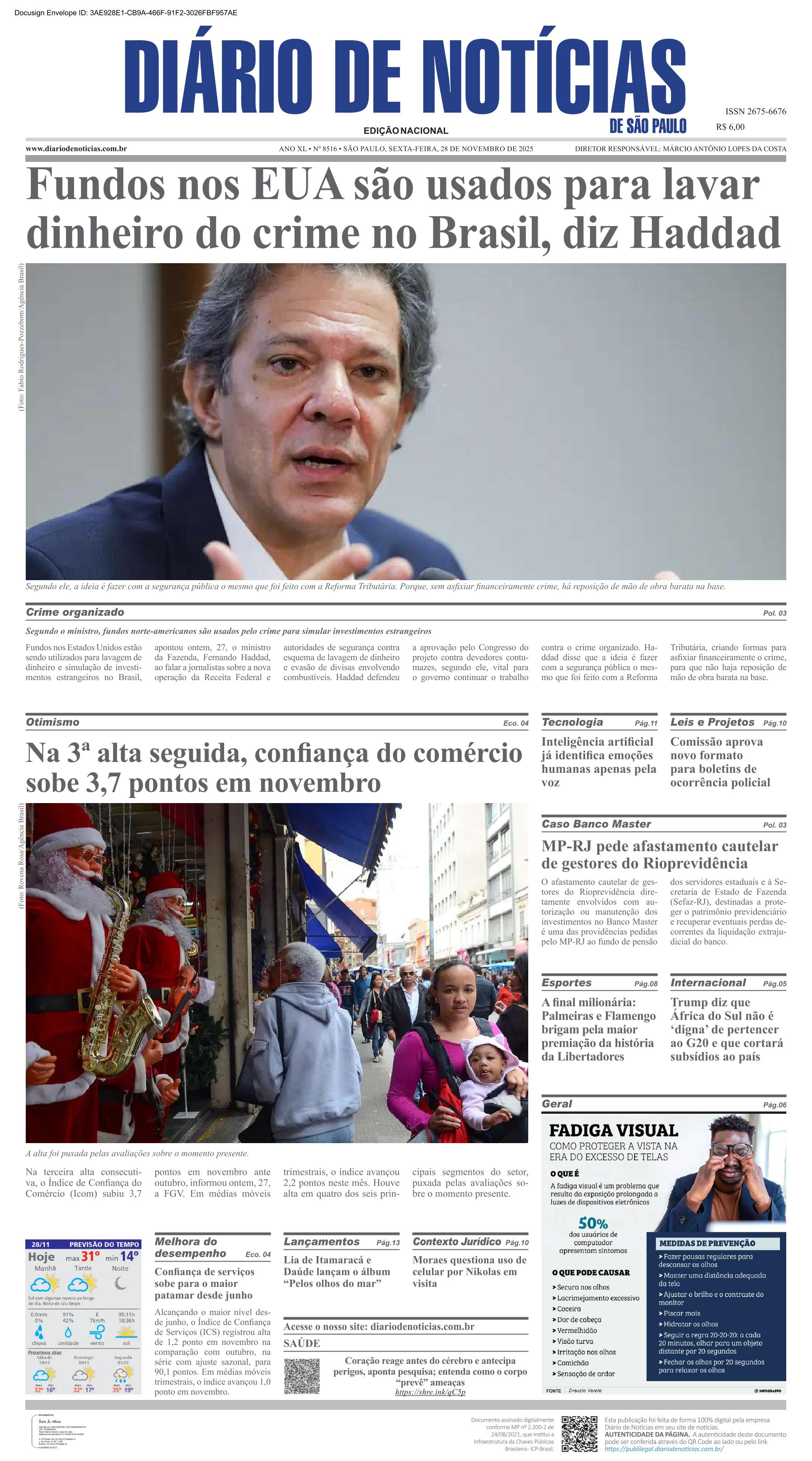 Capa do Jornal