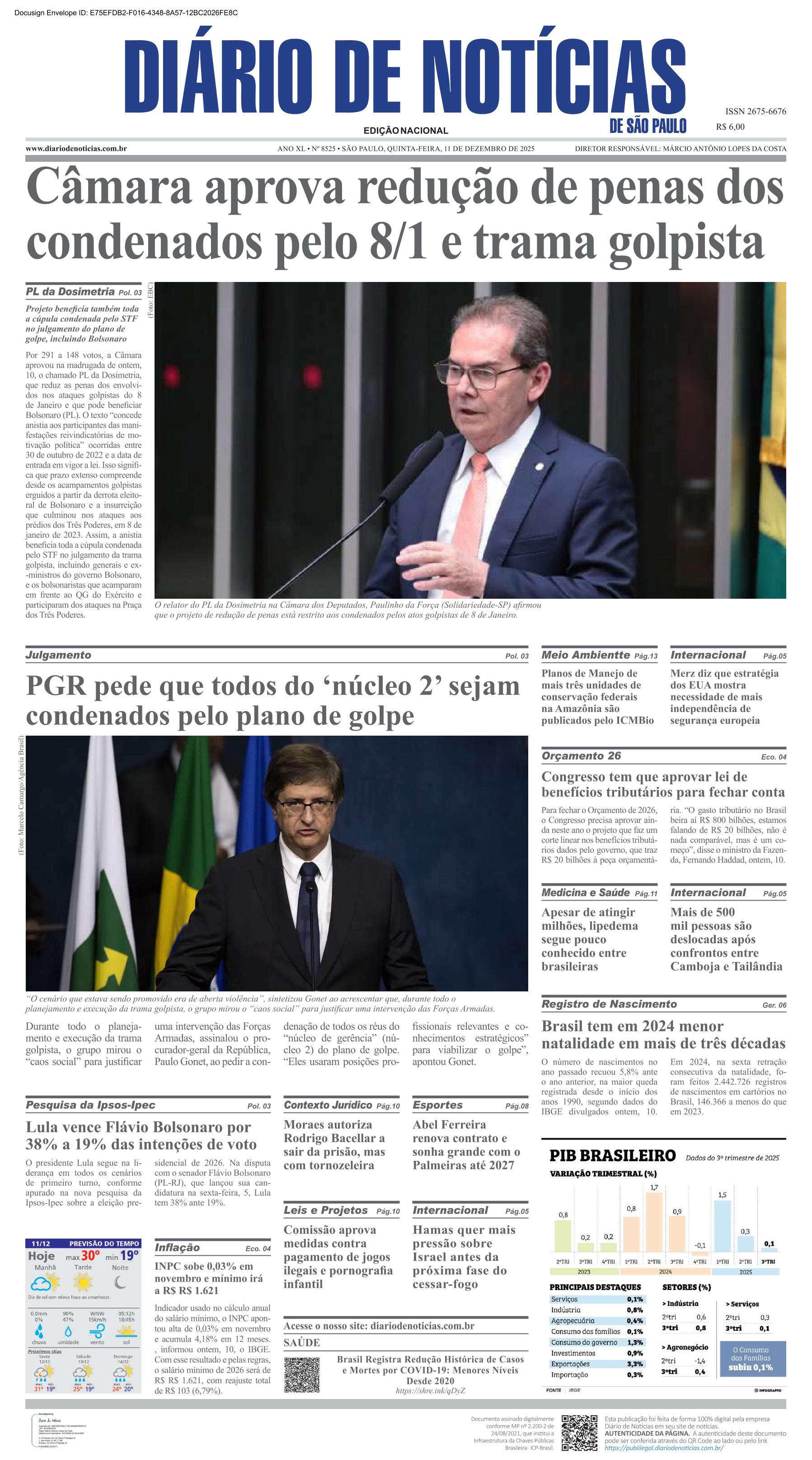 Capa do Jornal