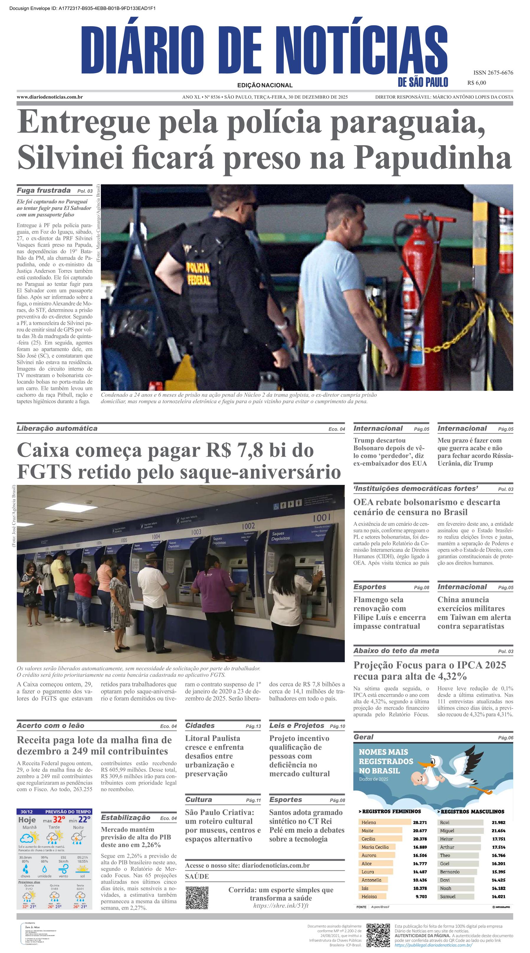 Capa do Jornal