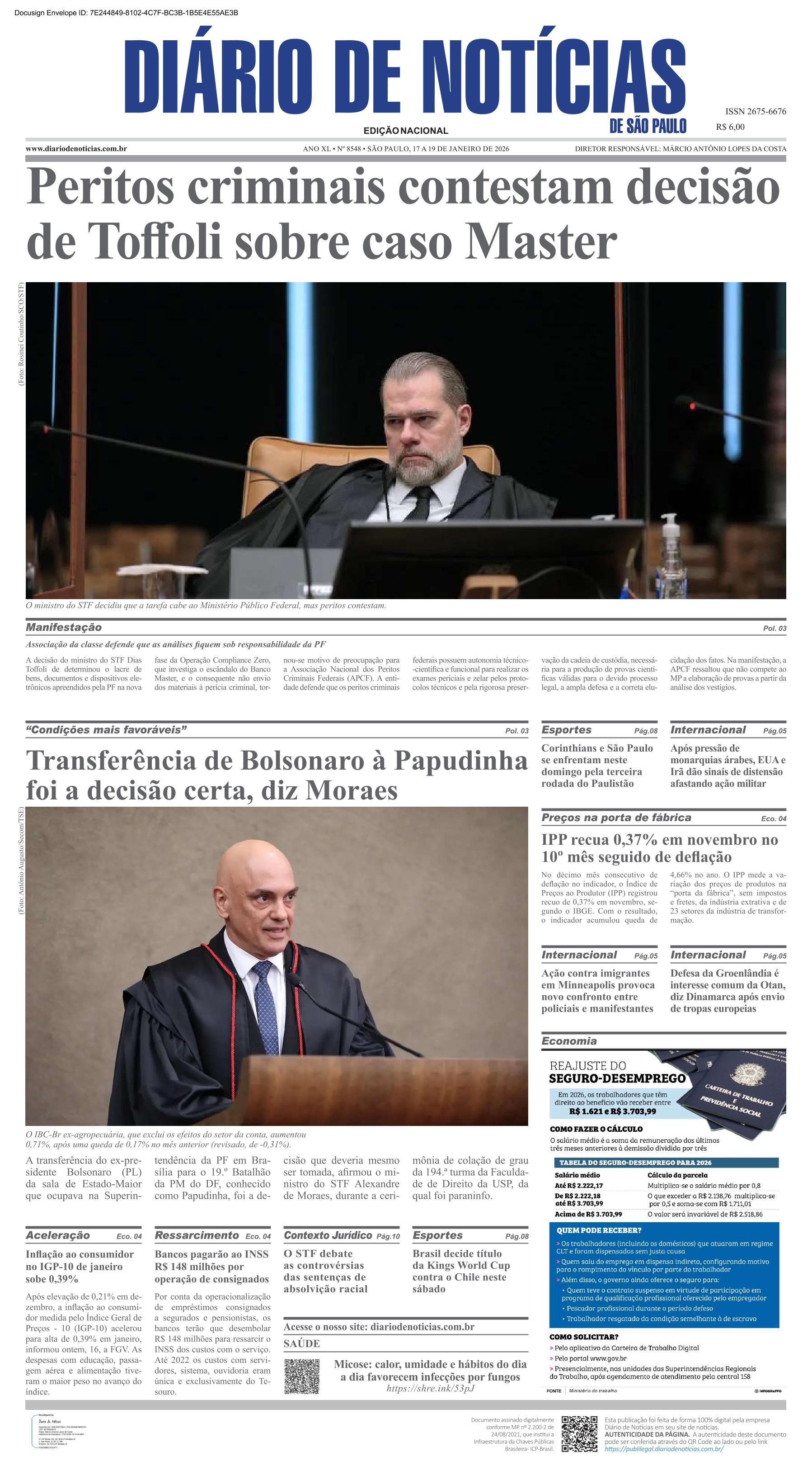 Capa do Jornal