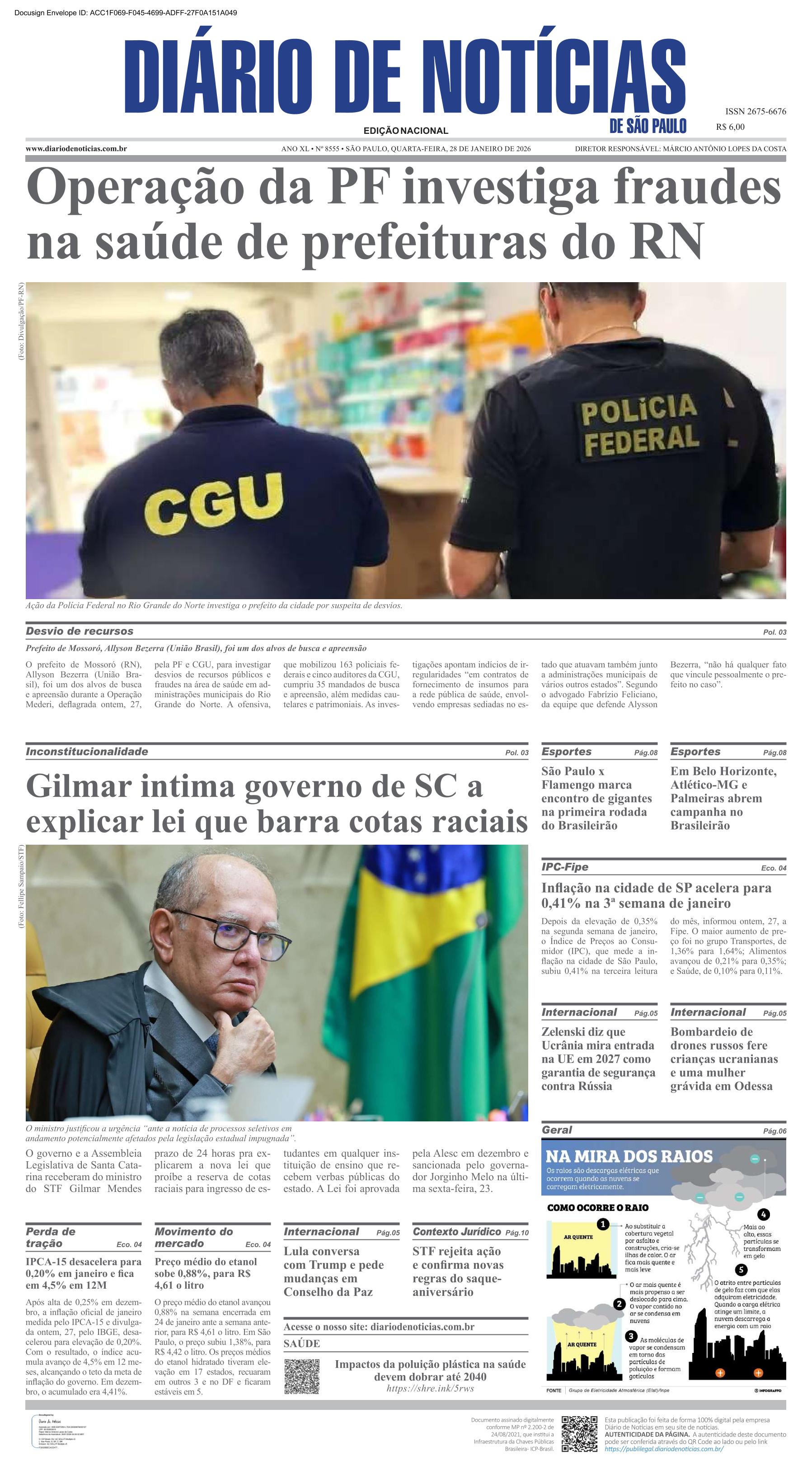 Capa do Jornal