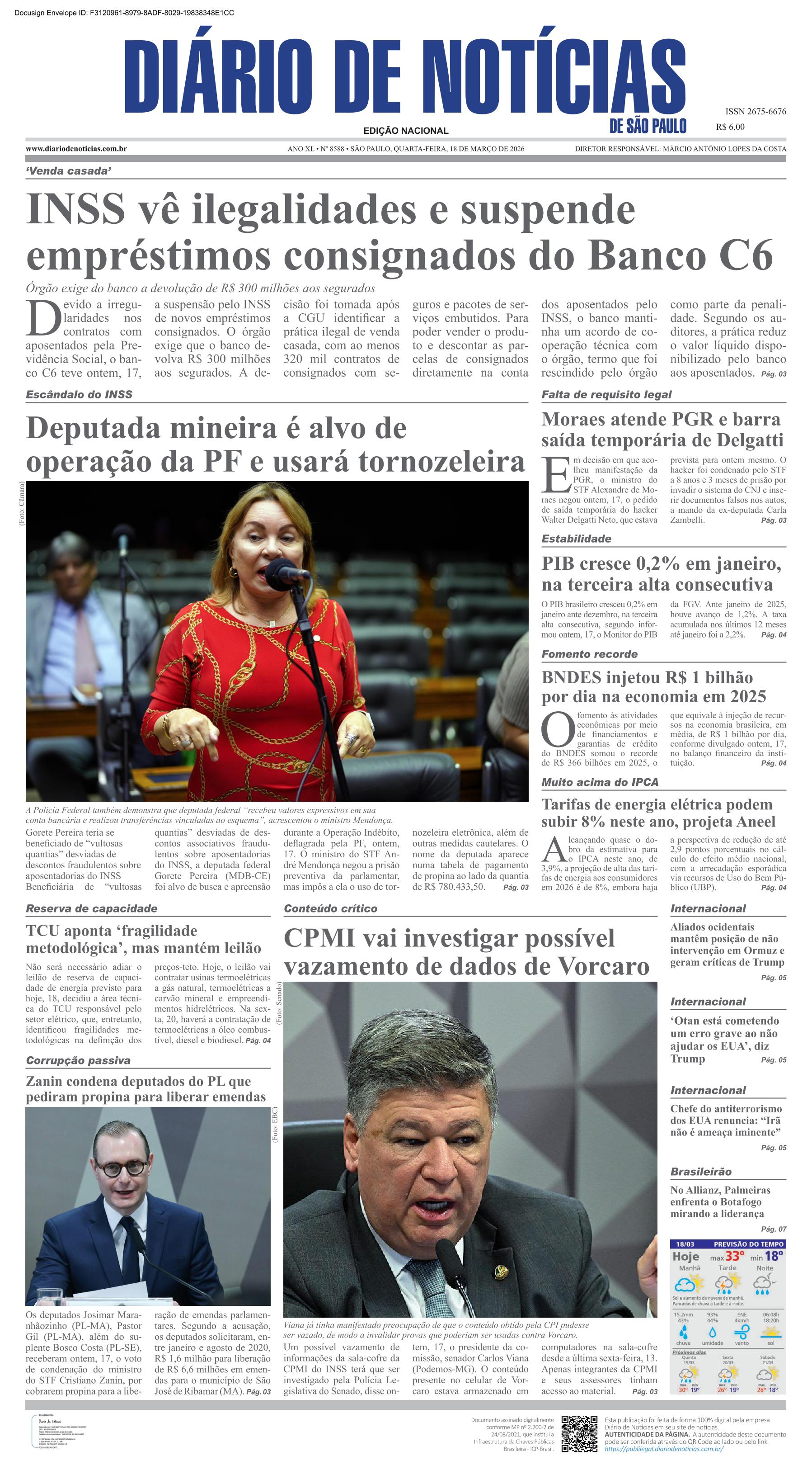 Capa do Jornal