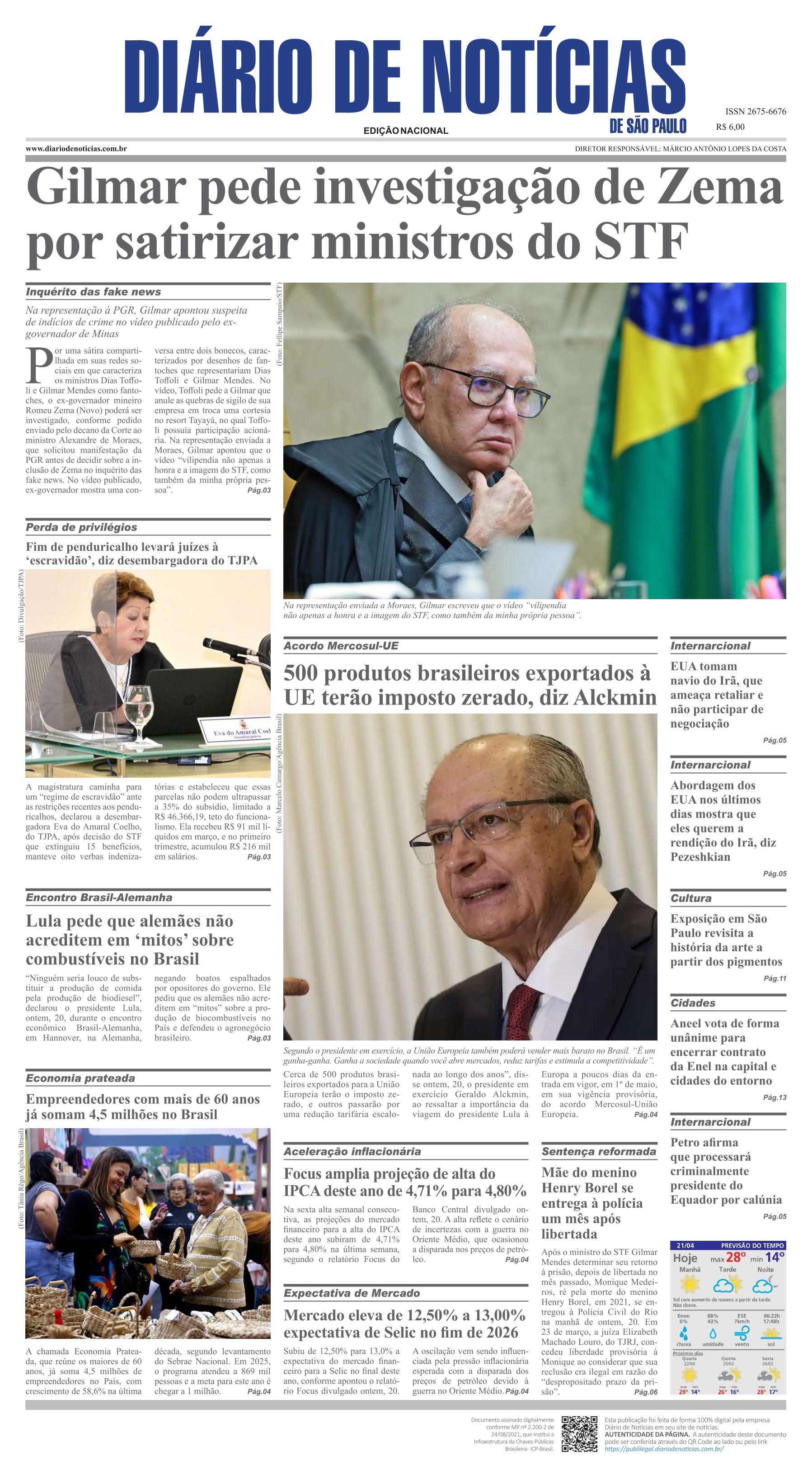 Capa do Jornal