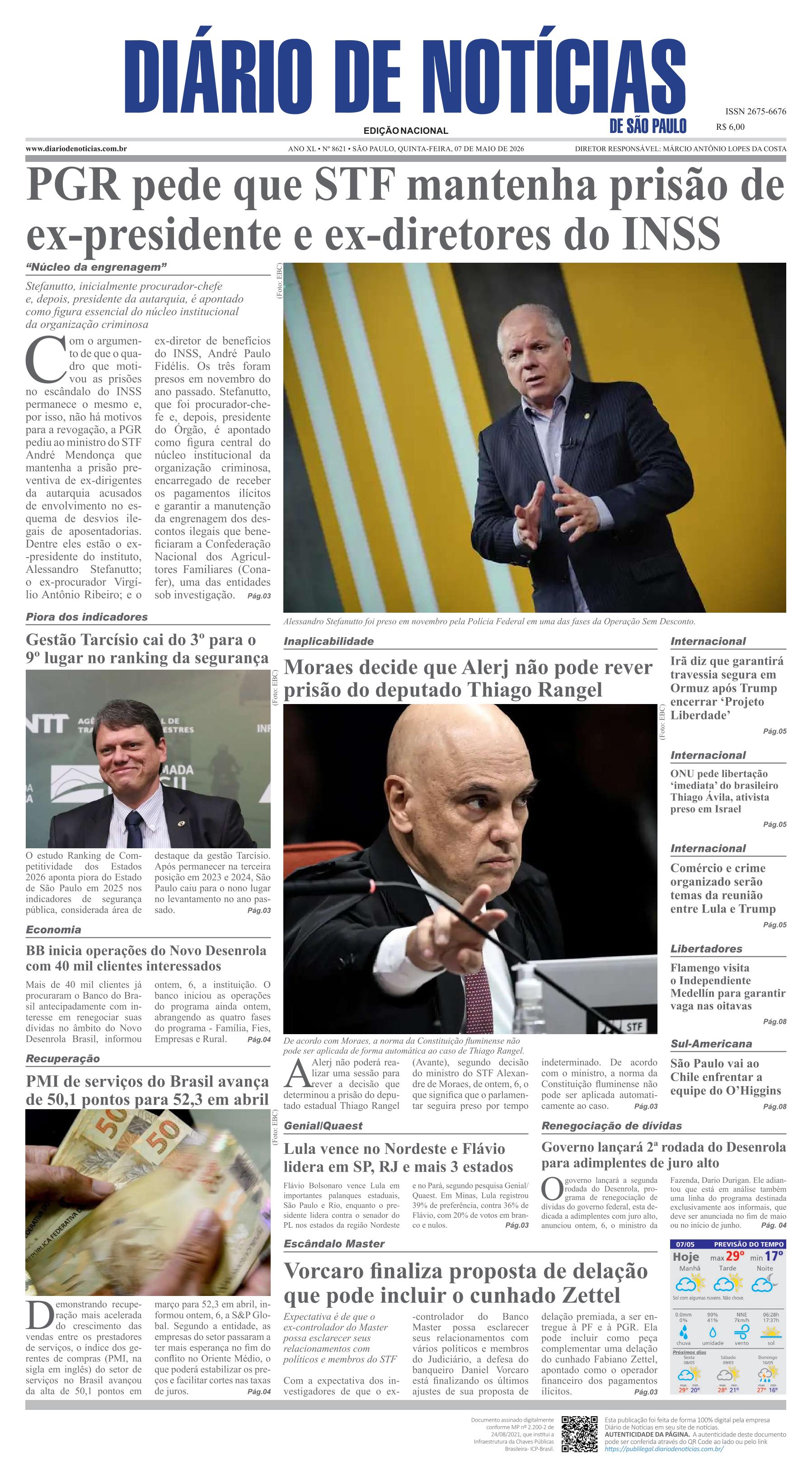 Capa do Jornal