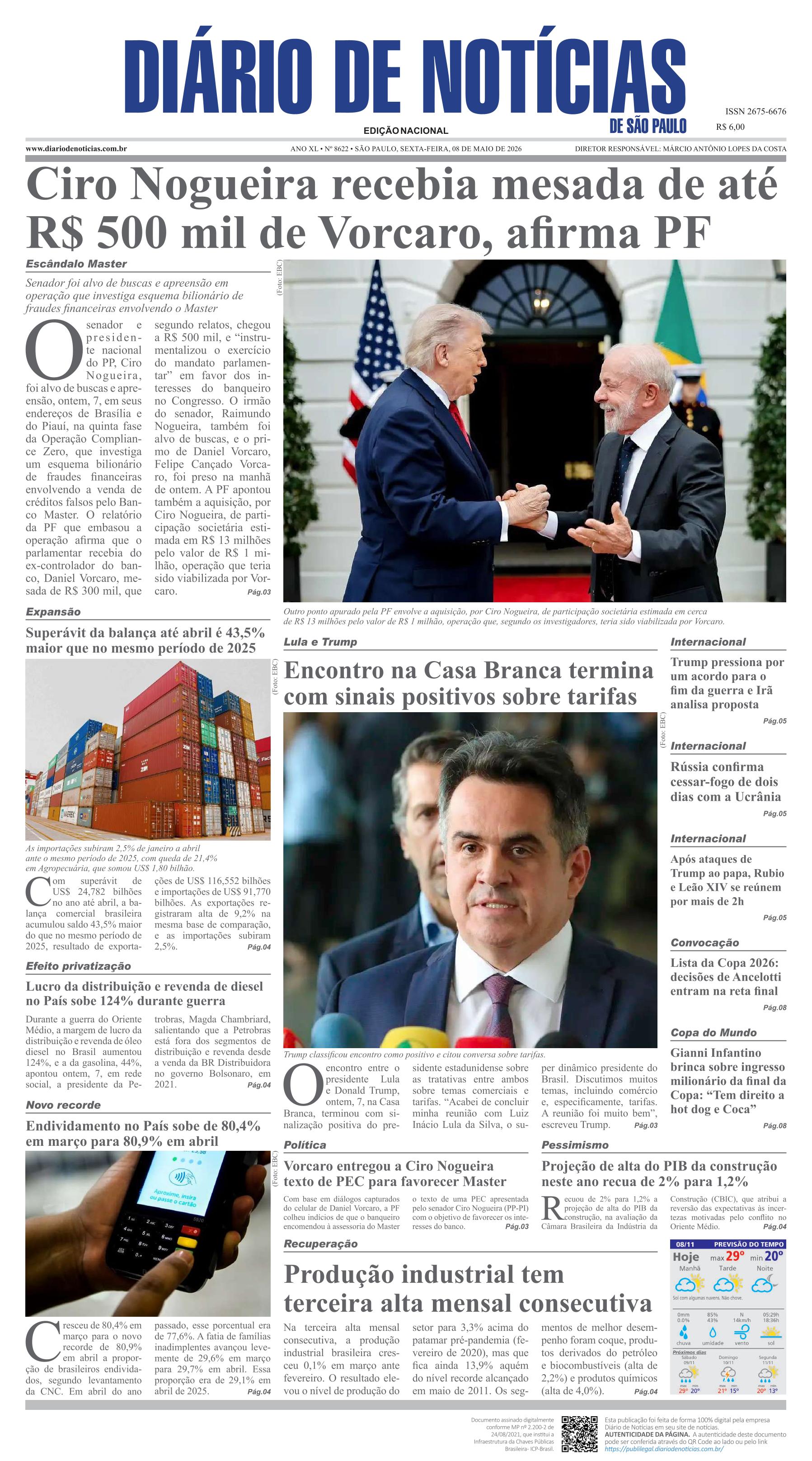 Capa do Jornal