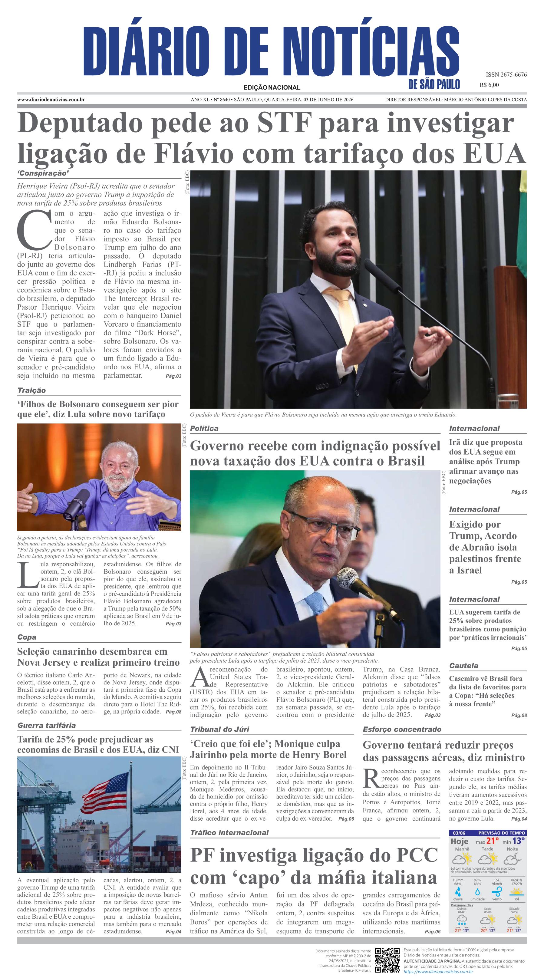 Capa do Jornal