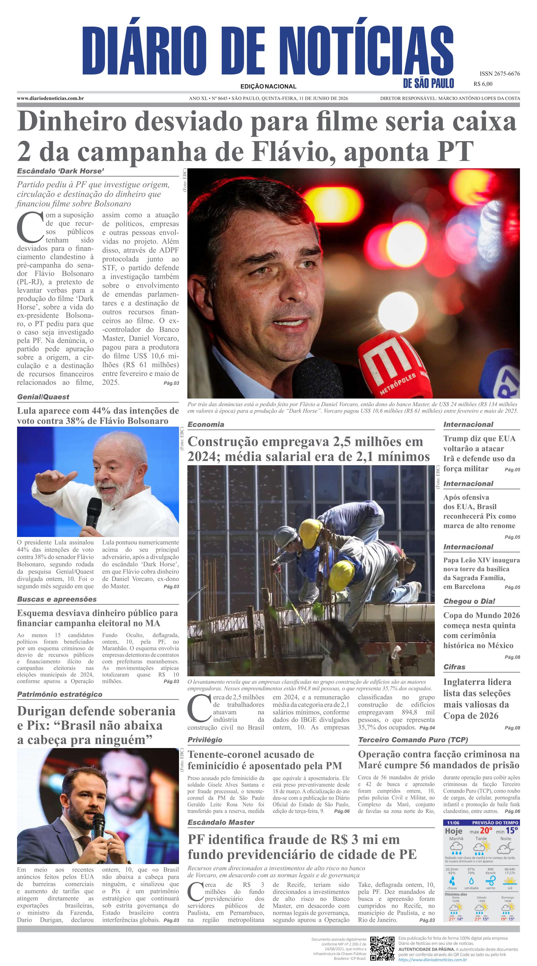 Capa do Jornal