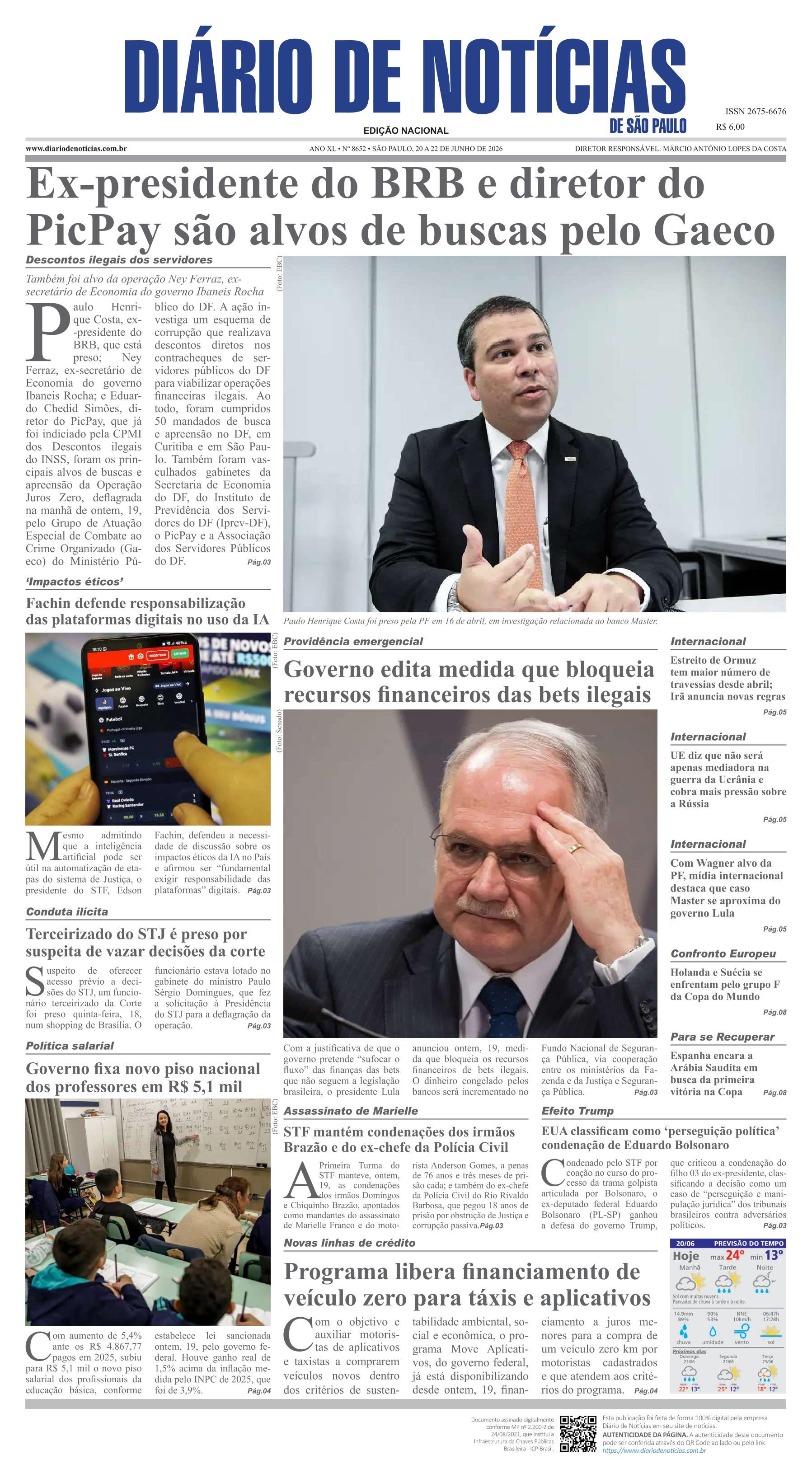 Capa do Jornal