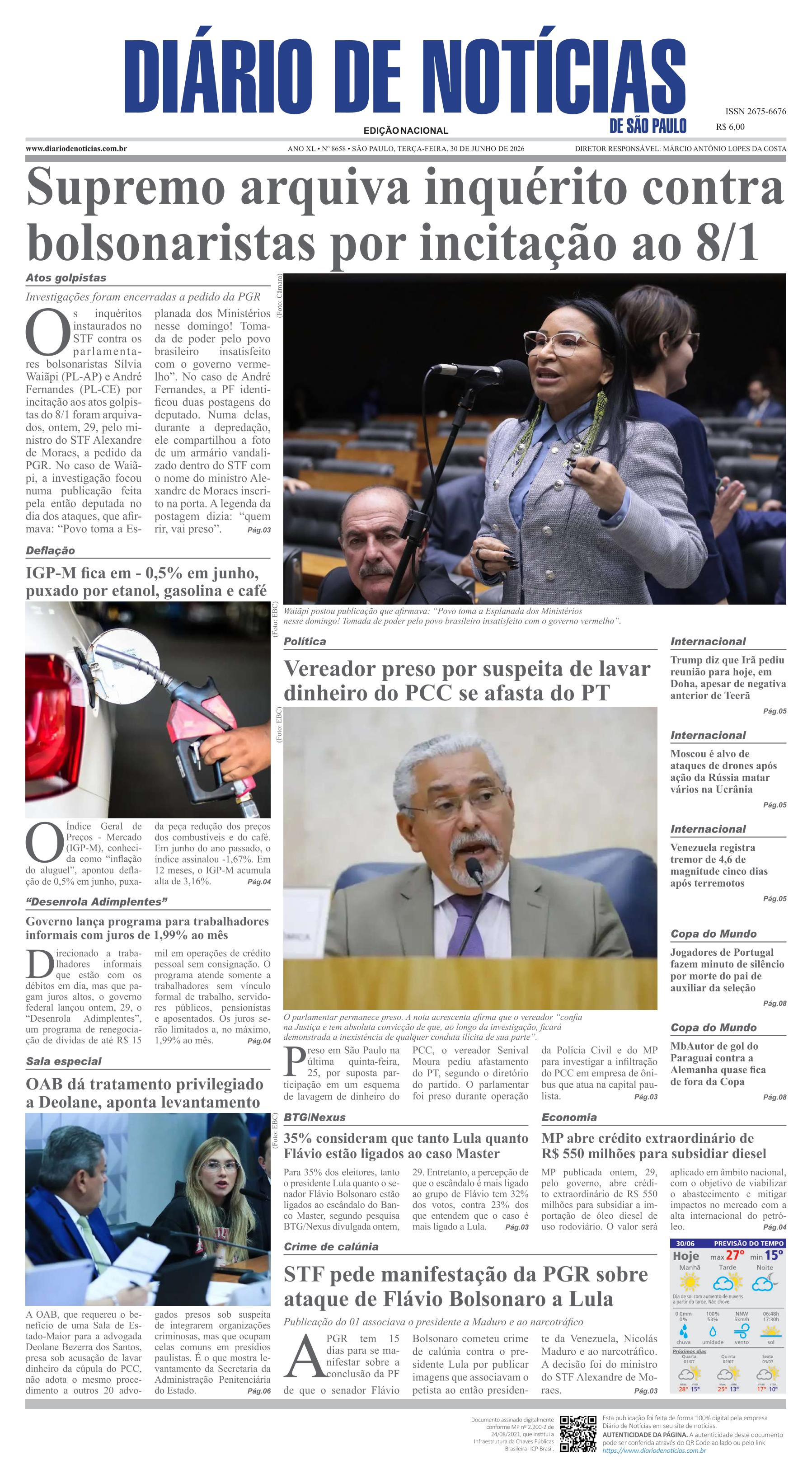 Capa do Jornal