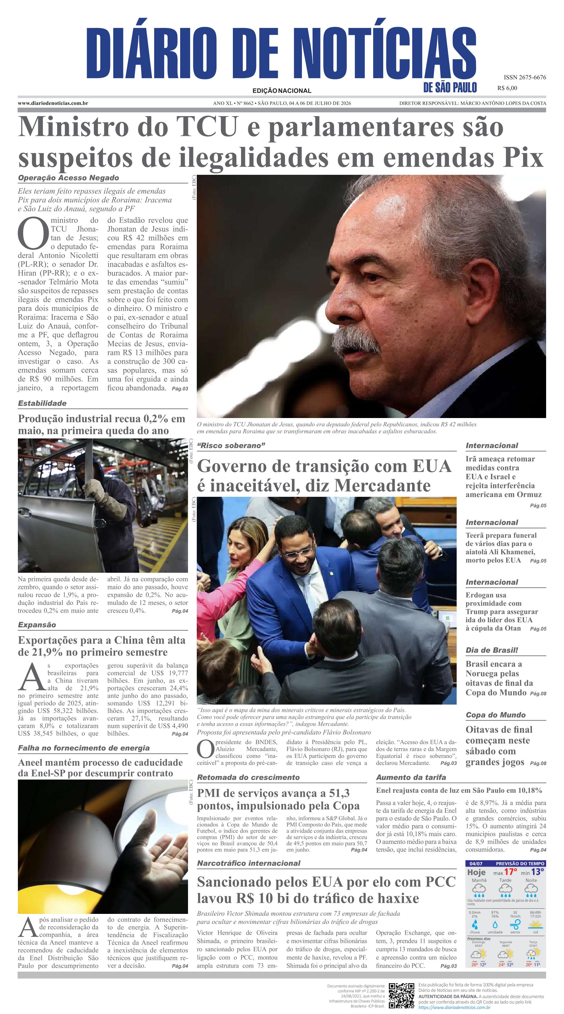 Capa do Jornal