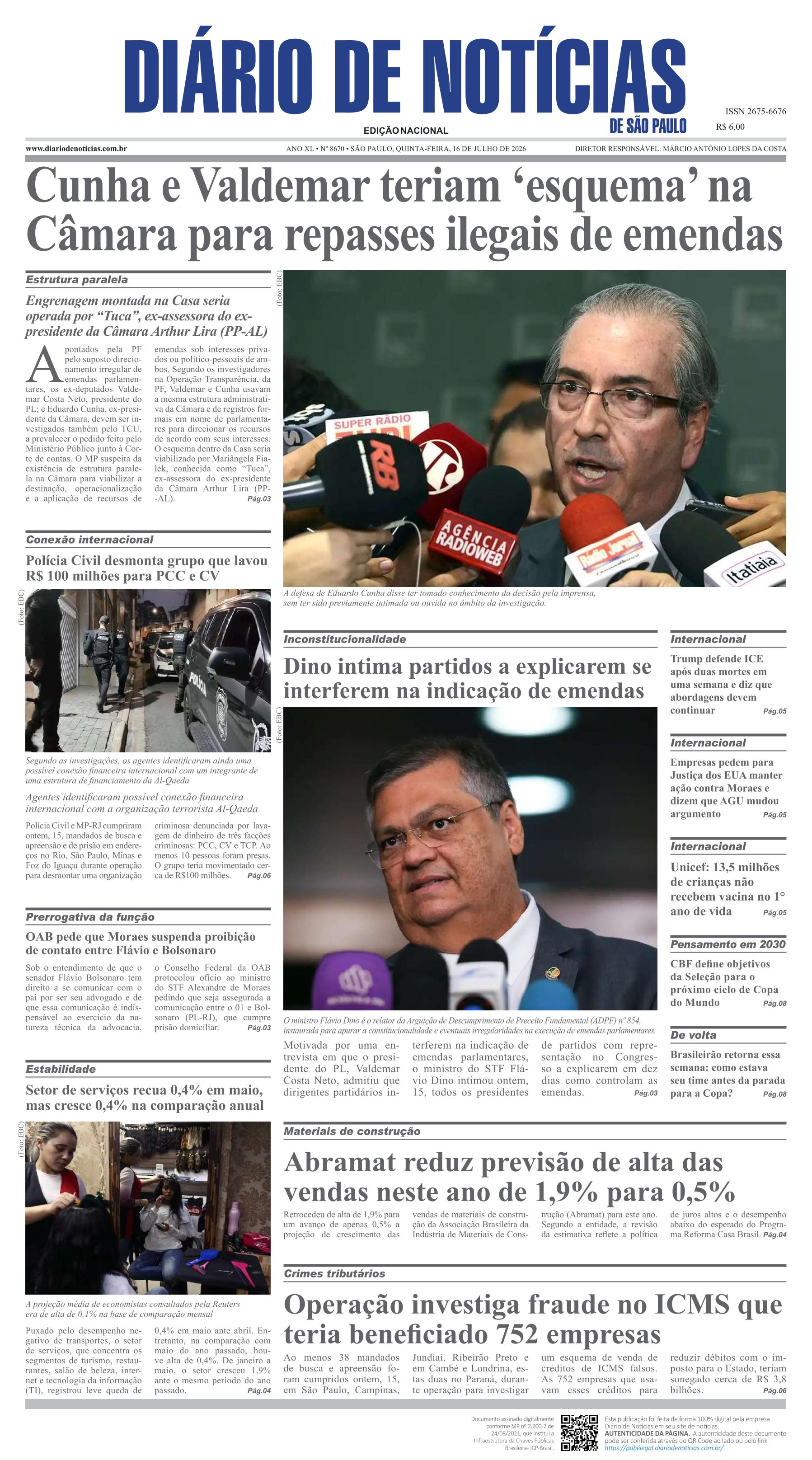 Capa do Jornal