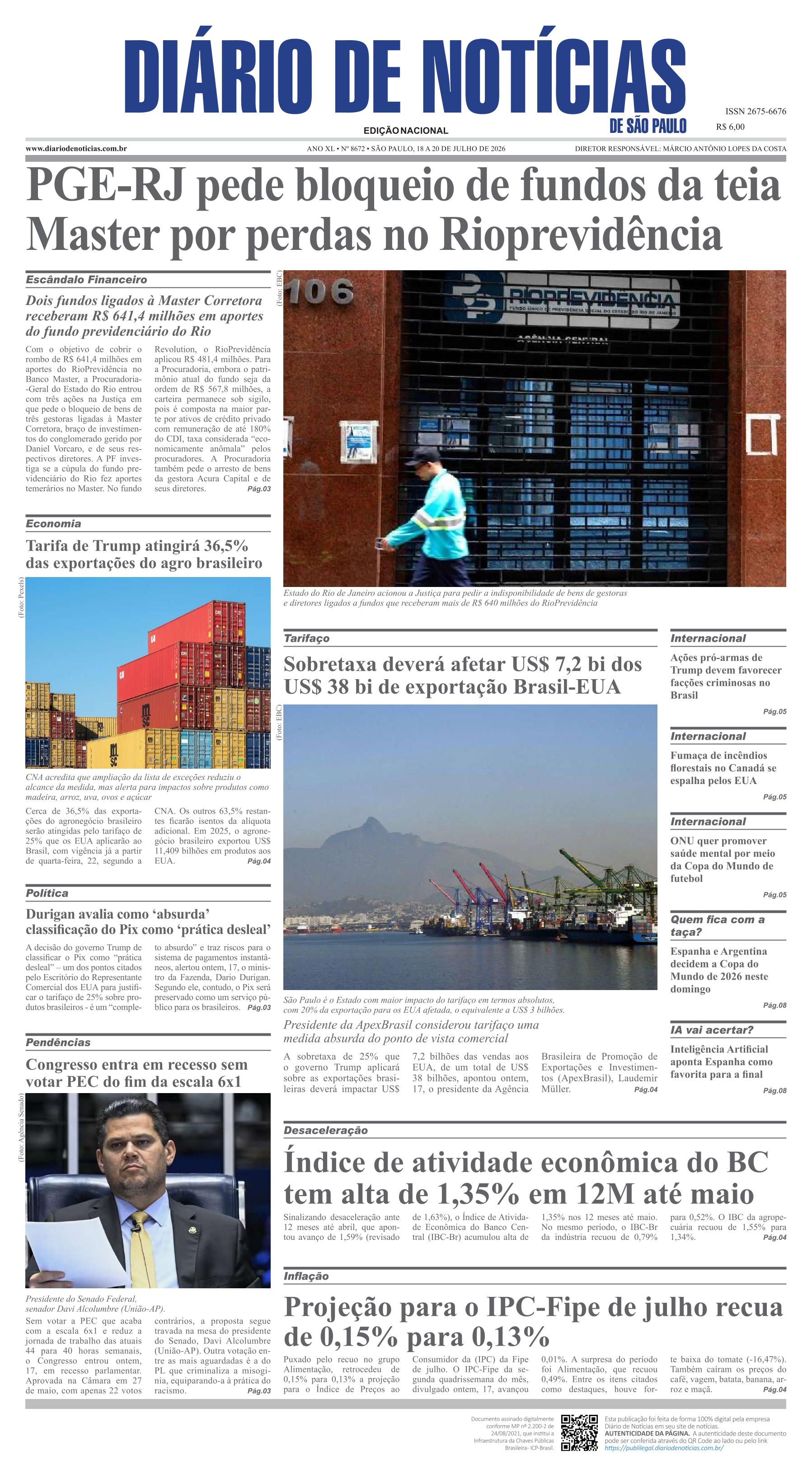 Capa do Jornal