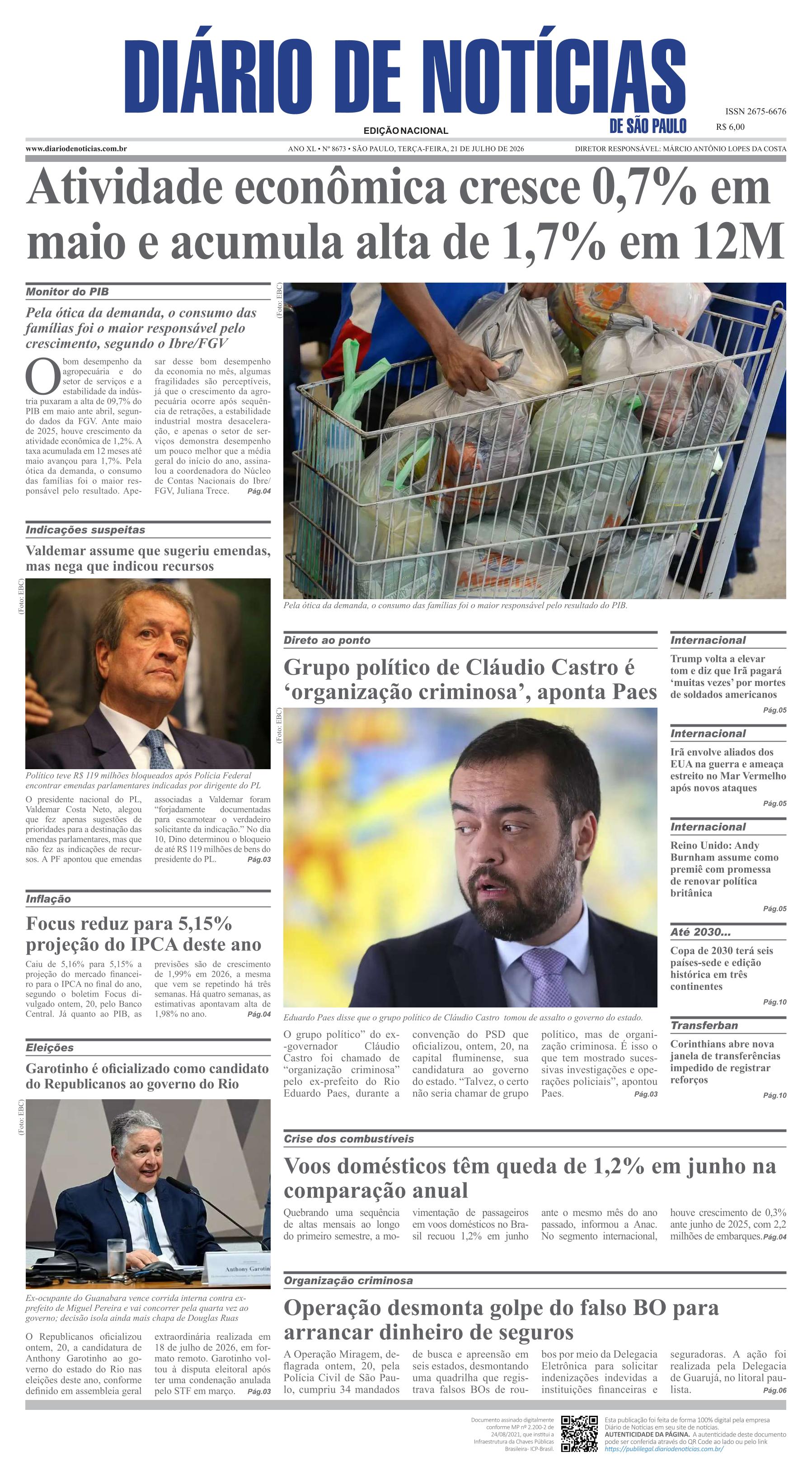 Capa do Jornal