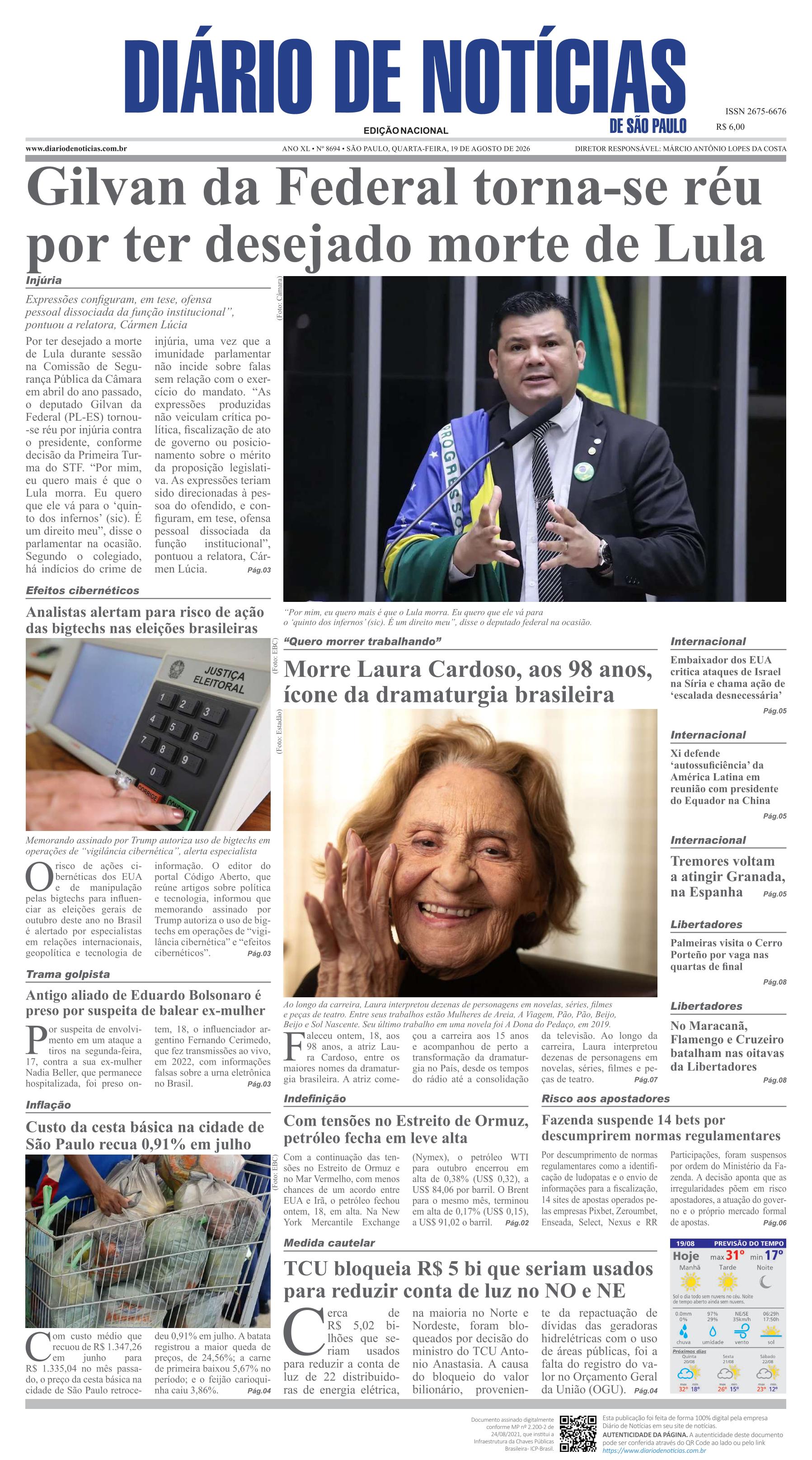 Capa do Jornal