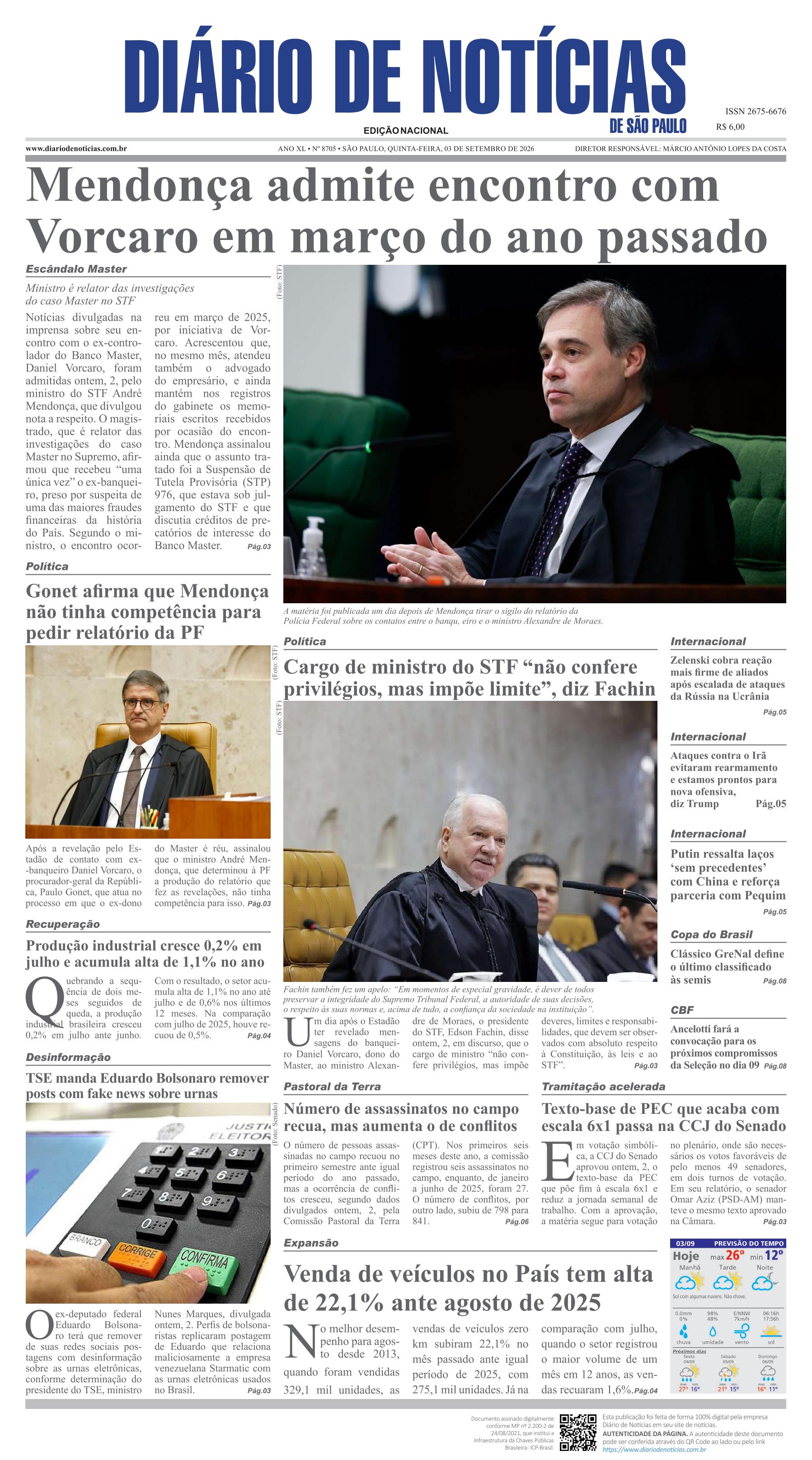 Capa do Jornal