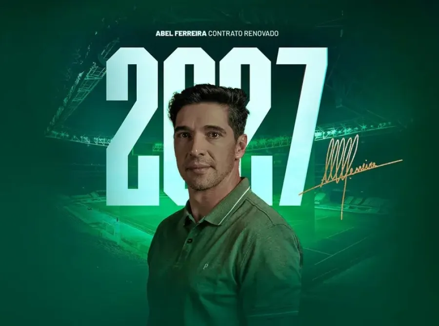 Abel Ferreira renova contrato com o Palmeiras até fim de 2027: 'Nossa história continua'