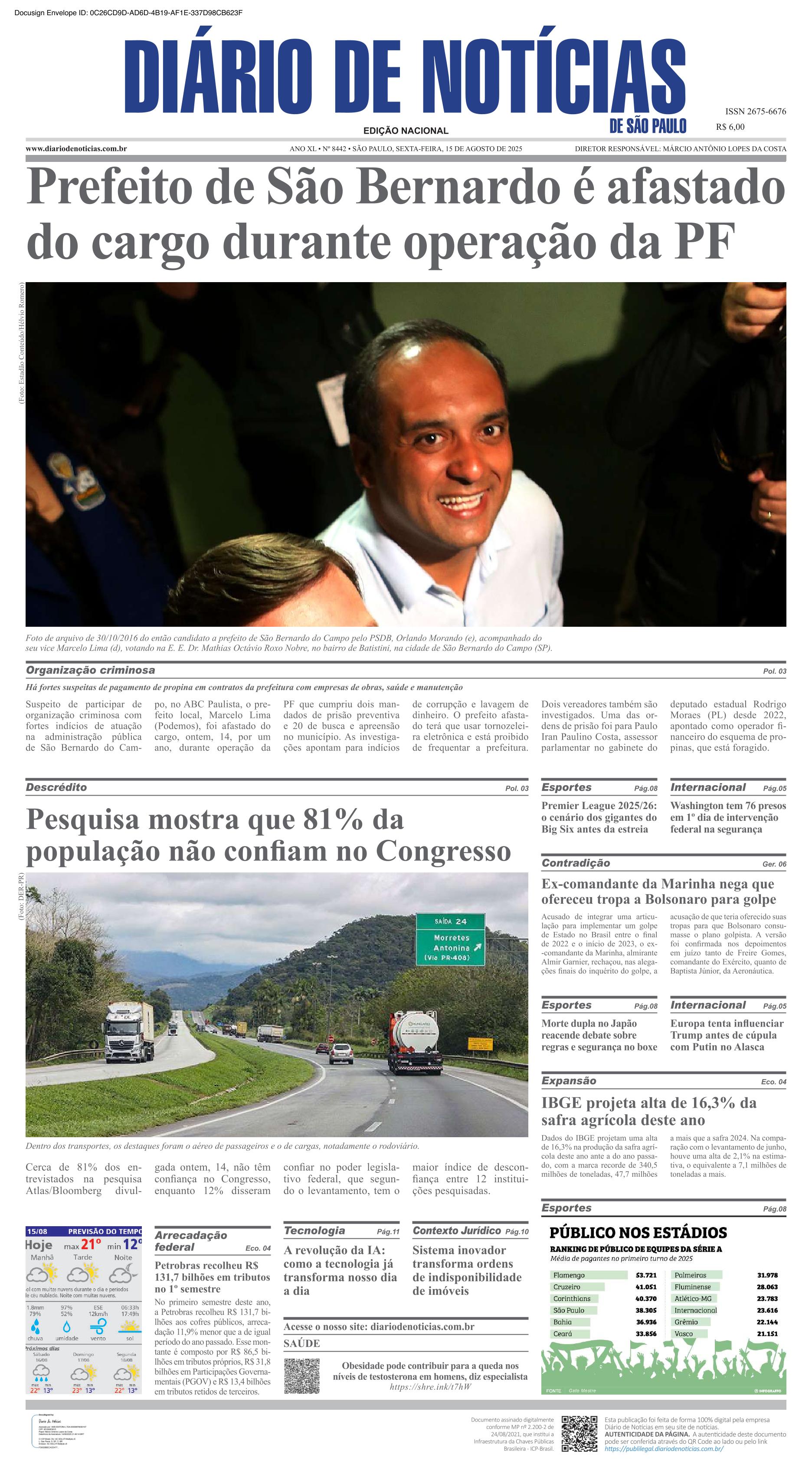 Capa do dia