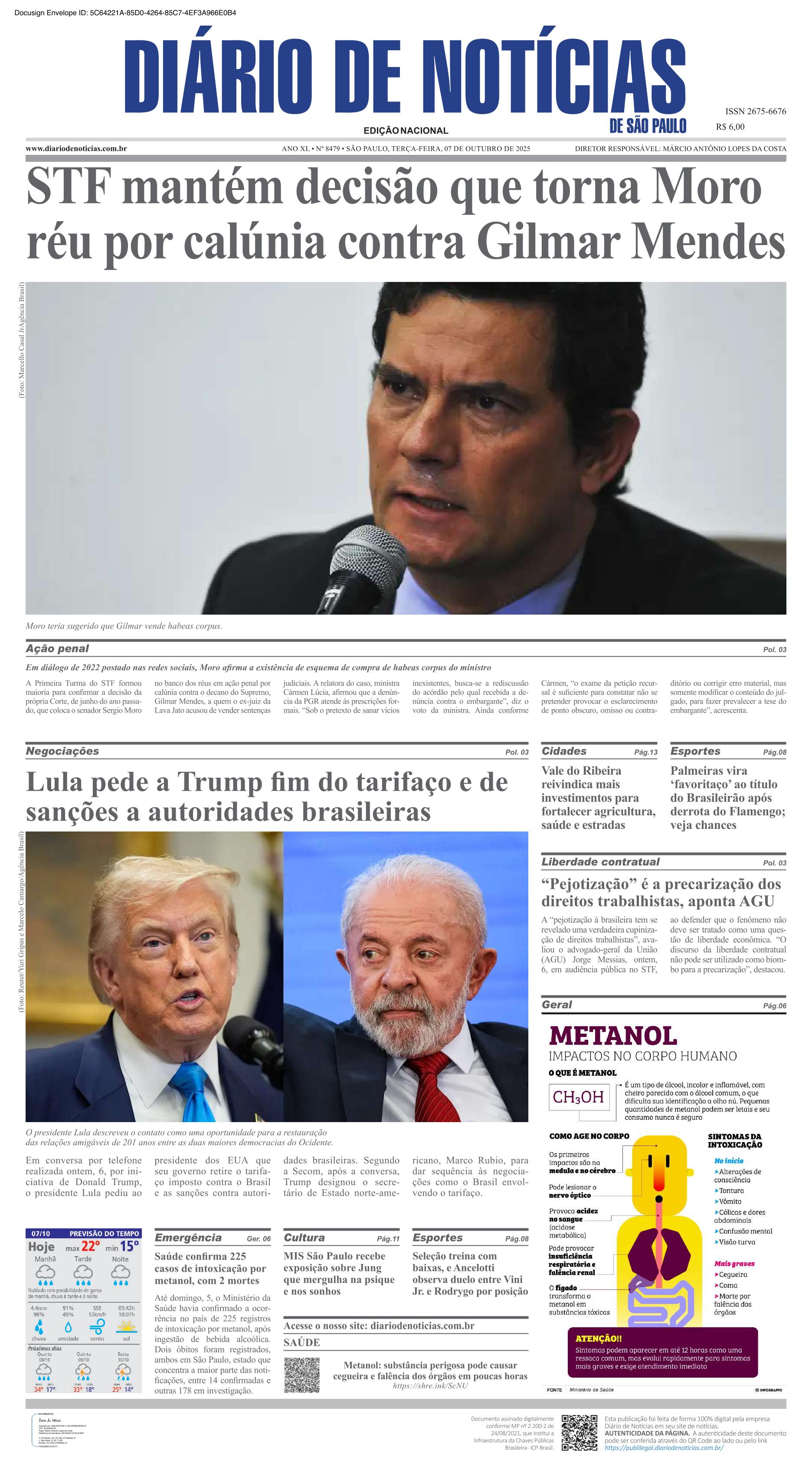 Capa do dia
