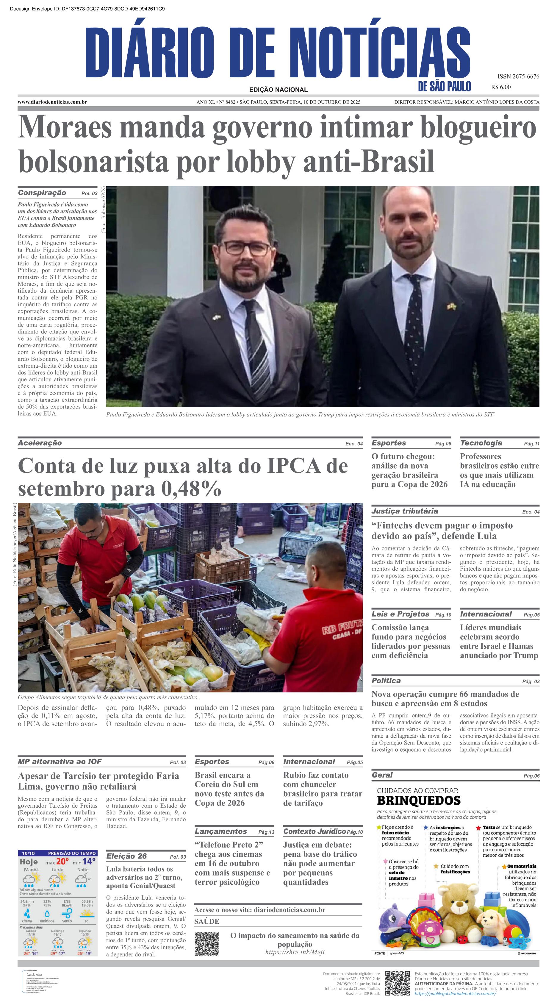 Capa do dia